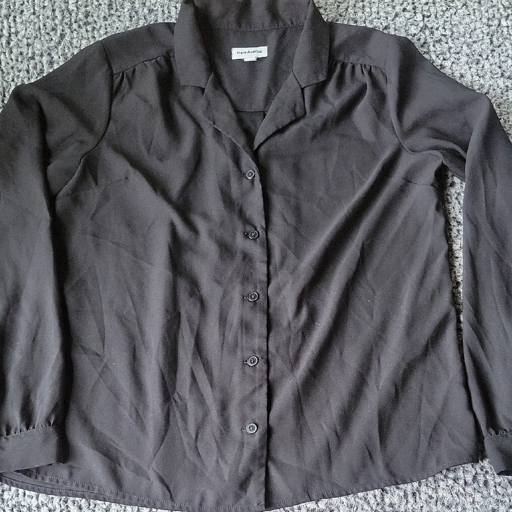 Black Button-Up Shirt - Picture 3 of 7